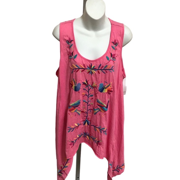 Johnny Was Pink Handkerchief Tank NWT! - Picture 1 of 5